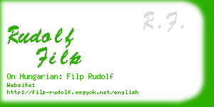 rudolf filp business card